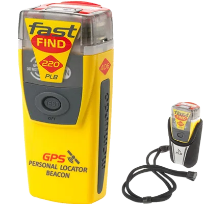 91-001-220A-C – MCMURDO Personal Locator Beacon, PLB, FastFind 220, With Flotation Pouch. Hi-Brightness LED SOS Light...